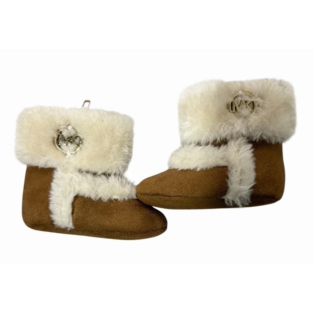 Michael Kors Baby Girl Grace Faux Fur‎ Booties Size 1
